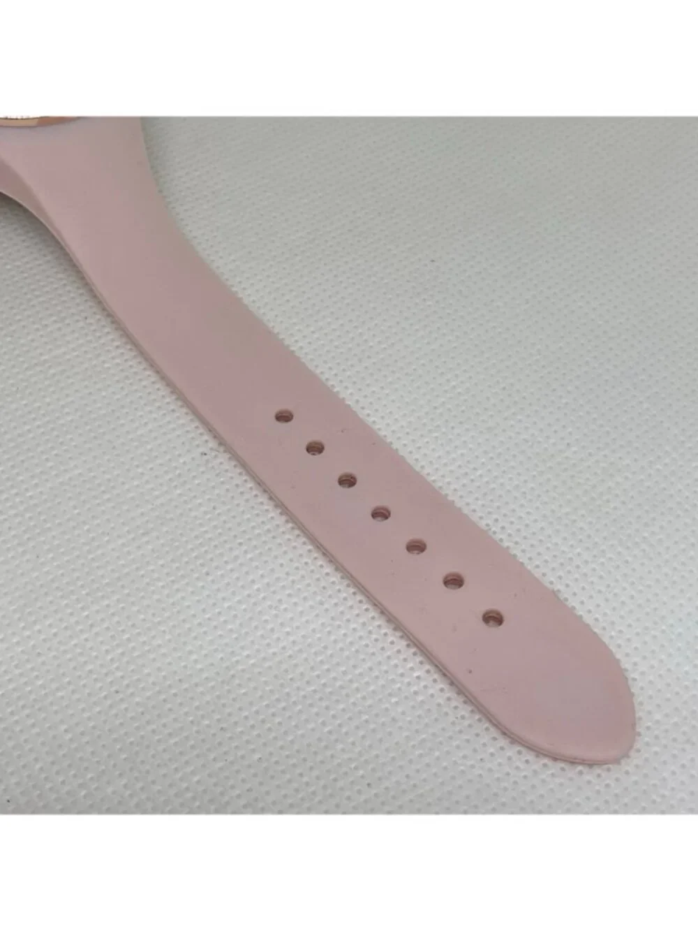 Digital quartz women’s watch pink rose gold tone 37mm  silicone band running